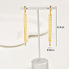 Fashionable Retro Brass Leaf Tassel Hoop Earrings LS-NP2423-5