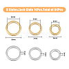 HOBBIESAY 84Pcs 6 Style Brass Linking Rings KK-HY0001-28-2