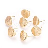 Drawbench Brass Stud Earring Findings KK-F738-41G-1