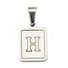 304 Stainless Steel Pave Natural White Shell Pendants STAS-S130-03P-H-1