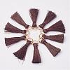 Cannetille Nylon Tassel Pendant Decorations HJEW-G008-A05-1