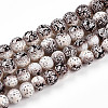 Transparent Baking Paint Glass Beads Strands DGLA-N009-10mm-08-2