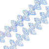 Electroplate Transparent Glass Beads Strands EGLA-N056-03A-09-1