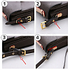 Imitation Leather & Alloy Undamaged Adjustable Bag Roller Buckles FIND-WH0126-162-3