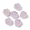 UV Plating Rainbow Iridescent Acrylic Beads PACR-M003-02D-1