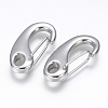 Tarnish Resistant 304 Stainless Steel Push Gate Snap Keychain Clasp Findings STAS-G143-11B-1
