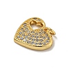Brass Micro Pave Cubic Zirconia Pendants KK-N254-136A-G-2