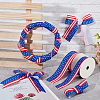 2 Rolls 2 Styles Independence Day Polyester Ribbon OCOR-NB0001-70-4