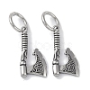 316 Surgical Stainless Steel Axe Hoop Earrings for Women EJEW-P274-16B-AS-1