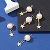 Natural Cultured Freshwater Pearl Copper Wire Wrapped Pendants PALLOY-YW0001-40-5