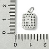 Rack Plating Brass Micro Pave Clear Cubic Zirconia Charms KK-G501-01P-P-3
