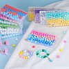 80Pcs 4 Style Round Silicone Focal Beads SIL-SZ0001-22E-6