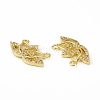 Brass Micro Pave Cubic Zirconia 2-Loop Pendants KK-E068-VB071-3
