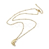Initial Letter Brass Pendant Necklace NJEW-A015-21G-L-2