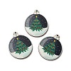 Single Face Printed Wood Pendants WOOD-H102-02H-1