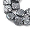 Electroplated Porcelain Beads Strands BSHE-Z007-01B-2