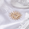 1Pc Sun Alloy Brooches for Backpack Clothes JEWB-LP0001-08-3