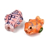 Handmade Fish Porcelain Beads X-PORC-S446-M-3