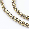 Non-Magnetic Synthetic Hematite Beads Strands G-G092-3mm-1-3