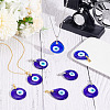 ARRICRAFT 8Pcs 4 Style Handmade Lampwork Evil Eye Pendants FIND-AR0003-27-4