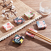 CHGCRAFT 6Pcs 6 Colors Japanese Style Porcelain Chopsticks Stand DJEW-CA0001-24-4