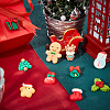 40Pcs 10 Styles Christmas Theme Opaque Resin Cabochons CRES-SC0002-57-4