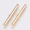 Brass Slide On End Clasp Tubes X-KK-Q747-11I-KC-1