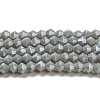Opaque Solid Color Electroplate Glass Beads Strands EGLA-A039-P4mm-A14-1