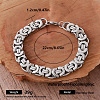 Vintage 12MM 304 Stainless Steel Byzantine Chain Bracelets for Men KW8643-2-1
