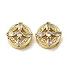 Rack Plating Brass Micro Pave Cubic Zirconia Beads KK-K377-18G-1