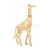 Golden Plated Alloy Brooches JEWB-L011-008G-2