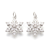 Brass Micro Pave Cubic Zirconia Pendants LS-KK-F774-10P-NR-1