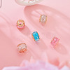 5Pcs 5 Colors Rack Plating Alloy European Beads MPDL-TADJ0001-03-5