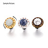 Adjustable Alloy & Iron & Rhinestone Bezel Cup Ring Base with Rotatable Tray MAK-T012-10S-5