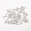 Silver Color Plated Alloy Letter Pendants PALLOY-J718-01S-1