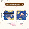 10Pcs 10 Colors Retro Square Cloth Zipper Pouches ABAG-PH0001-31-2