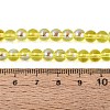 Transparent Electroplate Glass Beads Strands EGLA-Q132-6MM-01A-01-4