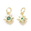 Brass Micro Pave Cubic Zirconia Pendants KK-P188-H-3
