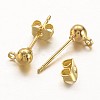 Brass Post Earring Findings X-EC593-G-NF-2