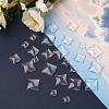 150Pcs 3 Styles Transparent Glass Square Cabochons GGLA-SZ0001-31-3