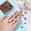 120Pcs 6 Styles Tibetan Style Alloy Cord End FIND-NB0004-49-3