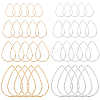 80Pcs 10 Style Brass Linking Rings KK-BC0009-24-1