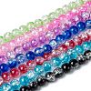 Baking Paint Crackle Glass Bead Strands CCG-S001-8mm-M-1
