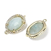 Natural Flower Amazonite Faceted Oval Links G-B126-07G-15-2