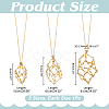 3Pcs Brass Macrame Pouch Necklaces NJEW-WR00008-2