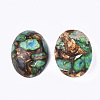 Assembled Synthetic Imperial Jasper and Bronzite  Cabochons G-S329-080D-2