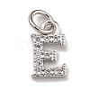 Initial Letter Brass with Cubic Zirconia Charms KK-Q814-26E-P-1