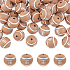 40Pcs Printed Round Silicone Focal Beads SIL-OC0001-24B-1