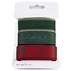 9 Yards 3 Styles Christmas Theme Polyester & Polycotton Ribbons Sets SRIB-A015-01A-04-4