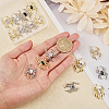 16Pcs 8 Styles Glass Spider Pendant FIND-CA0008-37-3